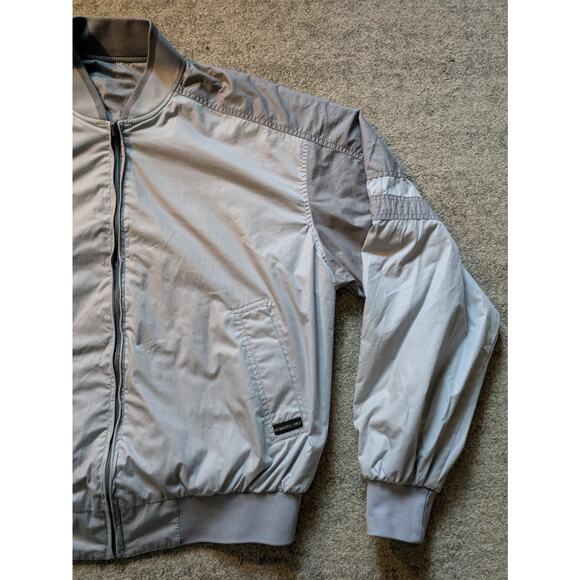 Vintage Members Only Men's Reversible Bomber Jacket Gray - XL, MADE IN THAILAND - Picture 3 of 16